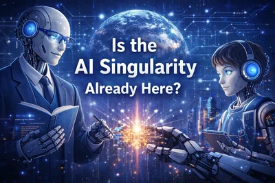 Featured image for Is the AI Singularity Already Here? - The singularity may not arrive as a single event. It may arrive gradually through evaluation loops and systems that improve themselves. AI tutoring could be where this becomes visible first.