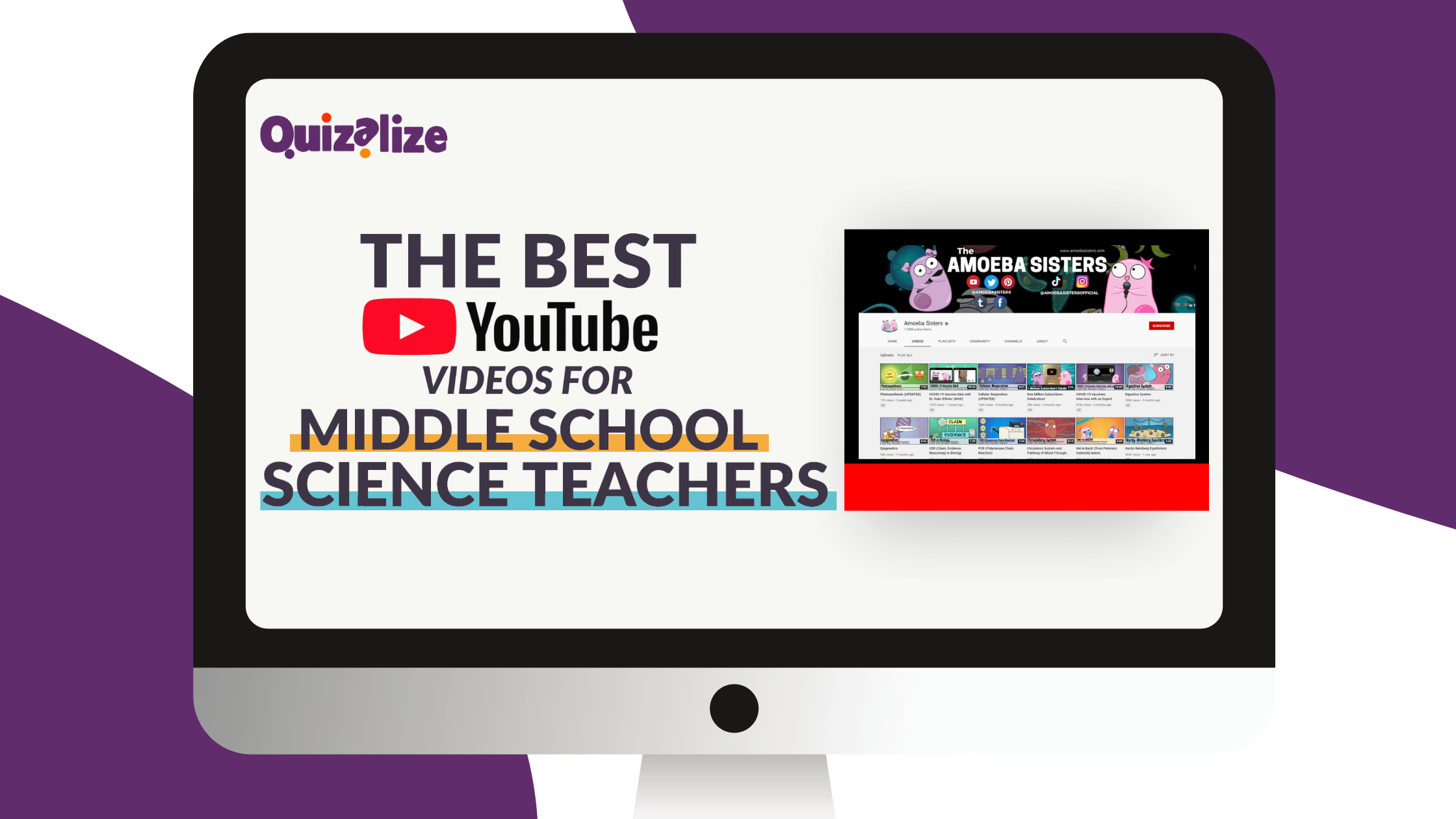Featured image for The Best YouTube channels for Middle School Science Teachers - If you are a middle school teacher, then you may have noticed that middle school-aged kids have a very short attention span. In my classroom, I try to “change gears” often to keep the kids engaged and interested. In my 50 to 60 minute class, I try to have at least 4 or 5 different activities to do. I use short, interesting videos to introduce a topic. Middle school-age kids pretend to be so cool, but they enjoy silly animated videos, and I am more than pleased to offer them. Here are a few of my favorite science channels.
