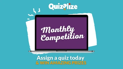 Featured image for Competition time! Play a quiz and win! - Quizalize is launching a monthly competition - and we want YOU to be a part of it! How does it work? Follow these simple steps: Create or find a quiz Assign and play the quiz with your class (as a ...