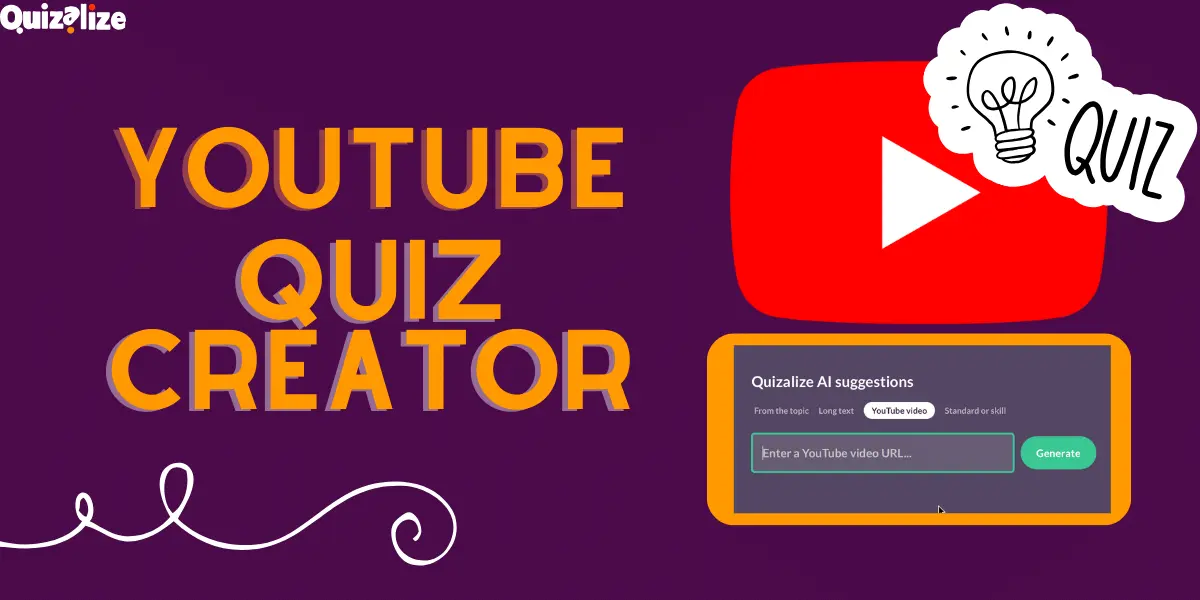 Featured image for Use a YouTube video to create a quiz in seconds! - Introducing a new feature to Quizalize! Create a quiz with our AI assessment tool by simply inserting a YouTube URL or a long text. Making a quiz has never been easier!
