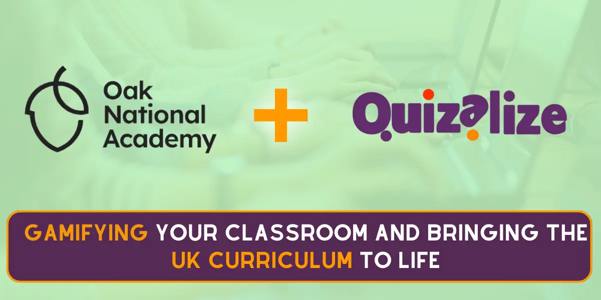 Featured image for Quizalize and Oak National Academy – Gamified quizzes on every subject! - From today you can now assign all of ONA’s 6,500 curriculum aligned quizzes through Quizalize! Accurate, trustworthy content with epic, engaging games!