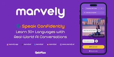 Featured image for Best language learning app to master over 30 languages! Marvely AI - Try for Free - Do you dream of speaking another language, but traditional classes put you to sleep, and language apps leave you bored and feeling like you're talking to a wall? Forget boring lessons and imagine p...