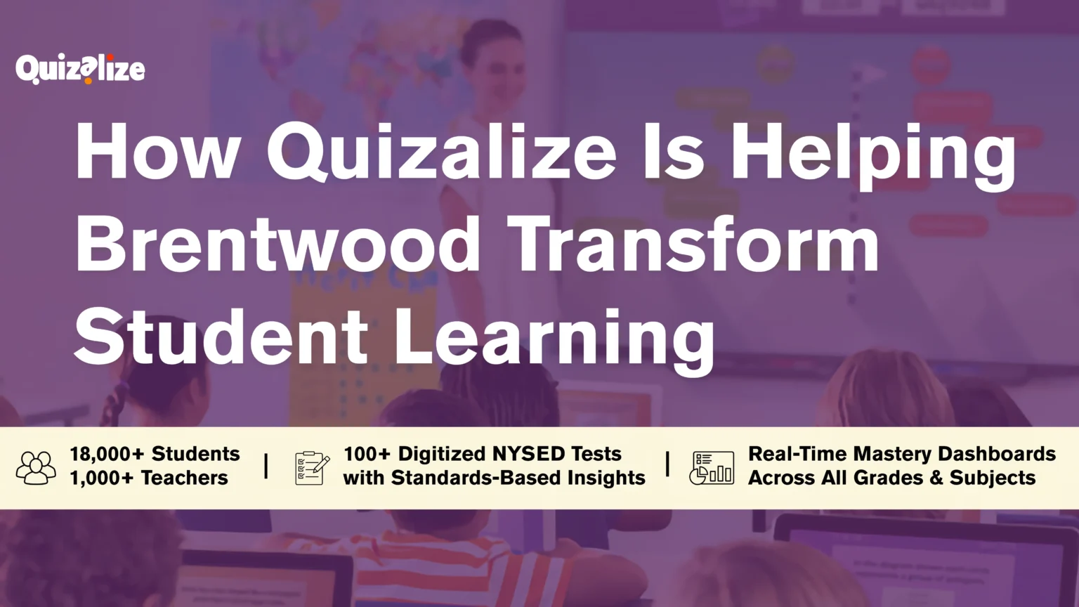 Featured image for How Quizalize Is Helping Brentwood Transform Student Learning - Discover how the Quizalize district-wide rollout at Brentwood Union Free School District is transforming student learning with standards-aligned insights, real-time dashboards, and digitized NYSED tests.